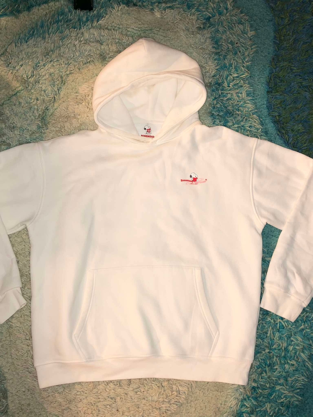 White Rosemead Red Cross Snoopy Hooded Sweatshirt